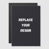 オリジナルブラックシンプルデザイン 写真またはテキストを追加 マグネット招待状 (正面/裏面)