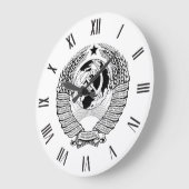 オリジナルブラック州エンブレムUSSR ラージ壁時計 (傾斜)