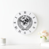 オリジナルブラック州エンブレムUSSR ラージ壁時計 (ホーム)