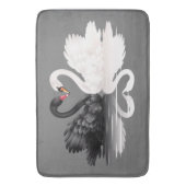 「オリジナルブラック&ホワイトスワン」バスマット バスマット (正面縦)