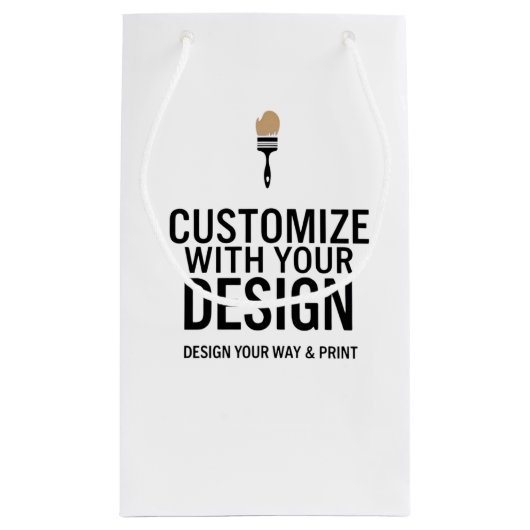 オリジナルブランク企業ロゴカスタムギフトバッグ スモールペーパーバッグ (裏面)