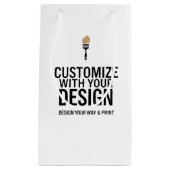 オリジナルブランク企業ロゴカスタムギフトバッグ スモールペーパーバッグ (正面)