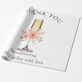 オリジナルブランドのスパークリングとブンチの結婚前お披露目パーティー ラッピングペーパー