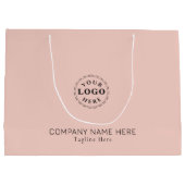 オリジナルブランドのペールピンクを作成 ラージペーパーバッグ (裏面)