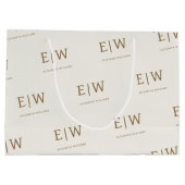 オリジナルブランドのモノグラムビジネスパッケージ ラージペーパーバッグ (裏面)