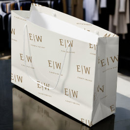 オリジナルブランドのモノグラムビジネスパッケージ ラージペーパーバッグ