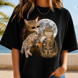 オリジナルブートレグ猫写真Tシャツギフト Tシャツ