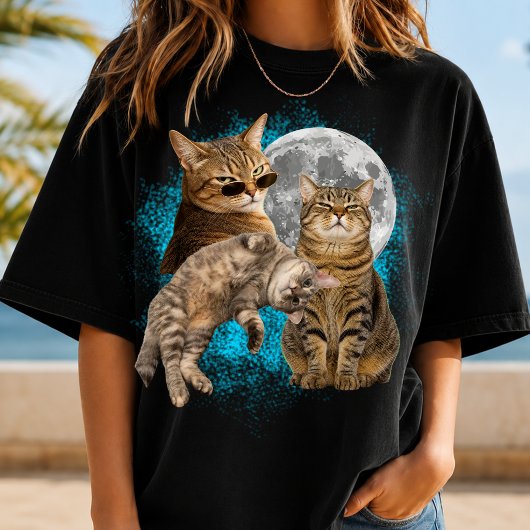 オリジナルブートレグ猫写真Tシャツギフト Tシャツ