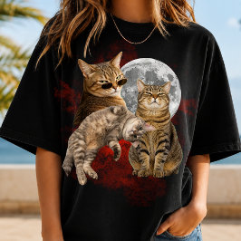 オリジナルブートレグ猫写真Tシャツギフト Tシャツ