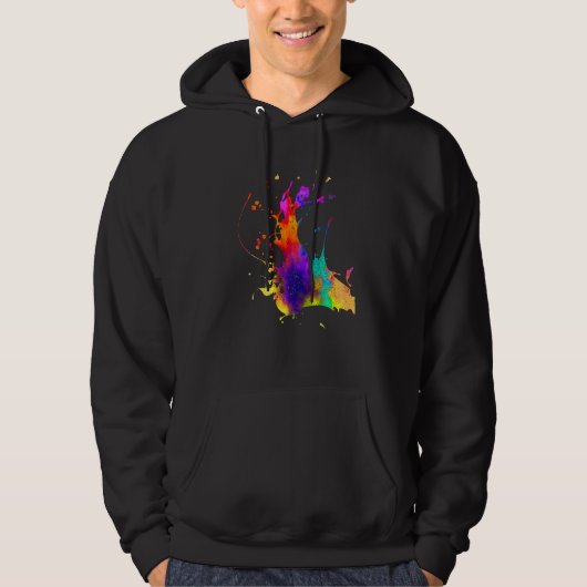 オリジナルプリント スプラッシュ デザインTシャツ パーカ (正面)