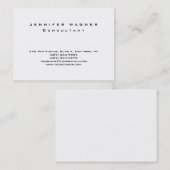 オリジナルプレーンシンプル白黒トレンディークリーン 名刺 (正面/裏面)