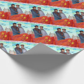 オリジナルプロパガンダ毛沢東ツンとジョセフスターリン ラッピングペーパー (角)