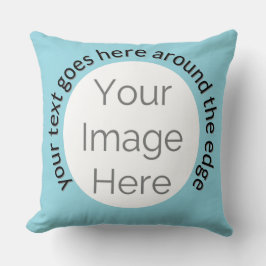 オリジナルベイビーブルー - カスタム写真とテキスト クッション