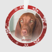 オリジナルペットの写真＆名前 フェスティブクリスマス オーナメント (正面)