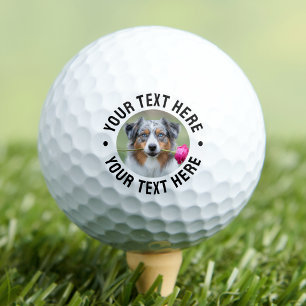 オリジナルペットの犬の写真を作成 ゴルフボール