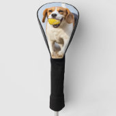 オリジナルペットの犬の写真パーソナライズ ゴルフヘッドカバー (正面)