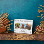 オリジナルペットの足跡とハートの写真メモリアル フォトプラーク (側面)