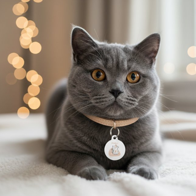 オリジナルペットタグ 「迷子になったらママに電話して」 名入れ可能 ペット　ネームタグ (クリエイターアップロード済み)