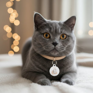 オリジナルペットタグ 「迷子になったらママに電話して」 名入れ ペット　ネームタグ