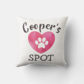 オリジナルペットネーム 予約済み面白い水彩画 クッション (裏面)