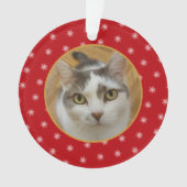 オリジナルペットファミリー写真 クリスマスホリデー オーナメント (正面)