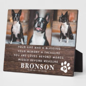 オリジナルペットメモリアルプレート＆写真コラージュ フォトプラーク (側面)