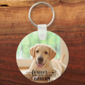 オリジナルペットメモリアル2枚の写真 名前 ハート 爪痕 キーホルダー (正面)