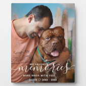 オリジナルペットメモリアル 犬の写真をパーソナライズ フォトプラーク (正面)