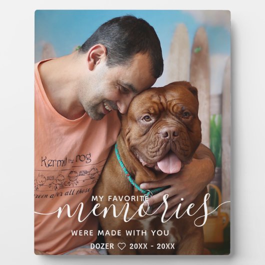 オリジナルペットメモリアル 犬の写真をパーソナライズ フォトプラーク (正面)