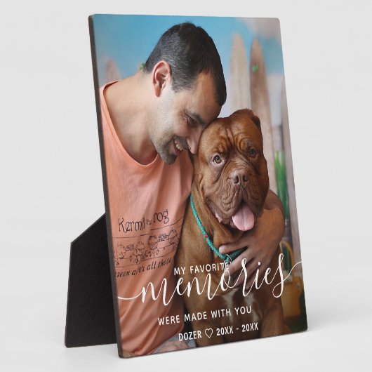 オリジナルペットメモリアル 犬の写真をパーソナライズ フォトプラーク (側面)