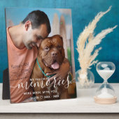 オリジナルペットメモリアル 犬の写真をパーソナライズ フォトプラーク (側面)