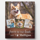 オリジナルペットメモリアル 4枚写真コラージュ フォトプラーク (正面)