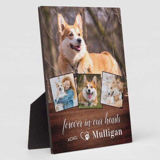 オリジナルペットメモリアル 4枚写真コラージュ フォトプラーク (側面)
