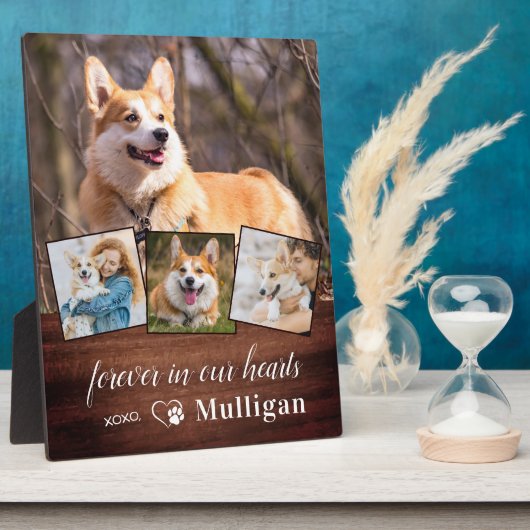 オリジナルペットメモリアル 4枚写真コラージュ フォトプラーク (側面)