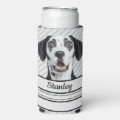 オリジナルペット写真 | 名前入り スリム缶クーラー (Seltzer正面)