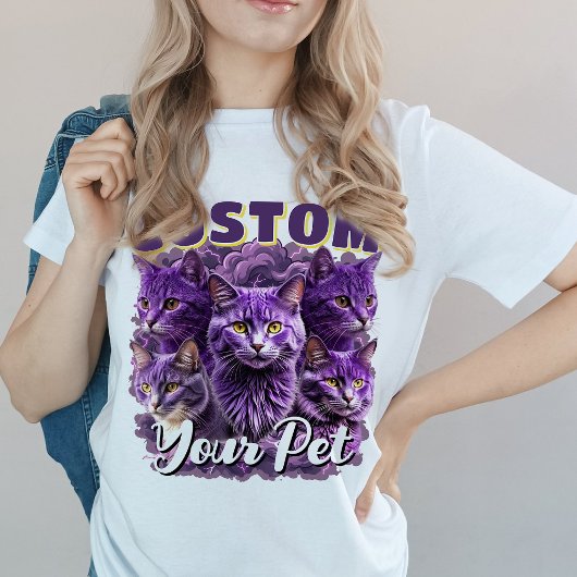 オリジナルペット写真Tシャツ - 個性的な猫ギフト Tシャツ