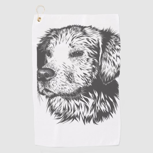 オリジナルペット犬グッズを作ろう ゴルフタオル (正面)