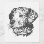 オリジナルペット犬グッズ ワインラベル (シングルラベル)