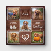 オリジナルペット犬メモリアル 5 枚写真コラージュ フォトプラーク (正面)