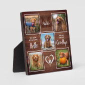 オリジナルペット犬メモリアル 5 枚写真コラージュ フォトプラーク (正面)