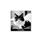 オリジナルペット猫写真 名入れグッズ ラバースタンプ (インプリント)