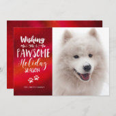 オリジナルペット2写真|かわいいタイポグラフィーハoliday シーズンカード (正面/裏面)