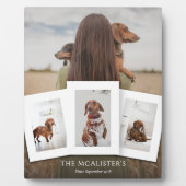 オリジナルペット４枚写真コラージュプレート フォトプラーク (正面)