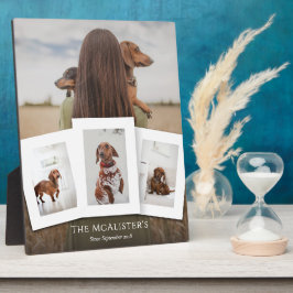 オリジナルペット4枚写真コラージュプレート フォトプラーク