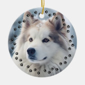 オリジナルペット ラブ あなたの写真 メモリー 爪跡 エンジェル セラミックオーナメント (正面)