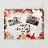 オリジナルホリデーカード - カスタム写真クリスマス シーズンポストカード (正面)