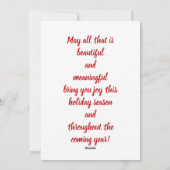 オリジナルホリデーグリーティングカード シーズンカード (裏面)