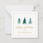 オリジナルホリデーツリー ギフト同封カード ノートカード (正面)