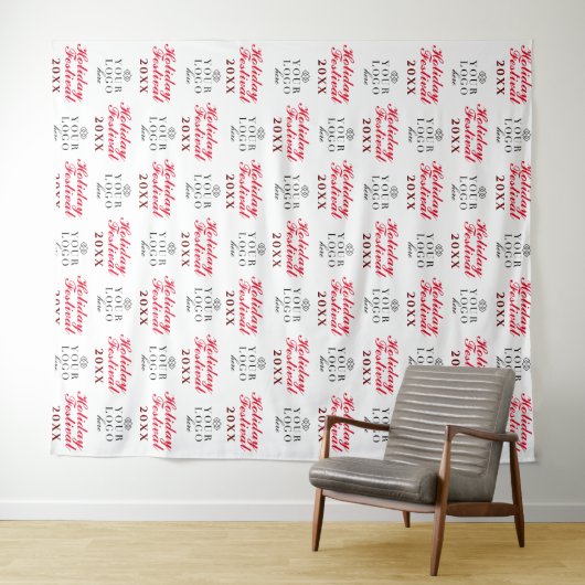 オリジナルホリデーパーティー ステップアンドリピート 背景 タペストリー (インサイチュ(横))