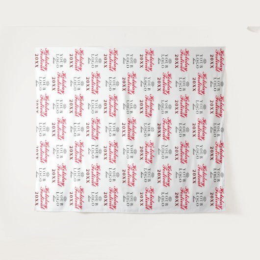 オリジナルホリデーパーティー ステップアンドリピート 背景 タペストリー (正面(横))